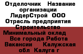 Отделочник › Название организации ­ ЛидерСтрой, ООО › Отрасль предприятия ­ Строительство › Минимальный оклад ­ 1 - Все города Работа » Вакансии   . Калужская обл.,Калуга г.